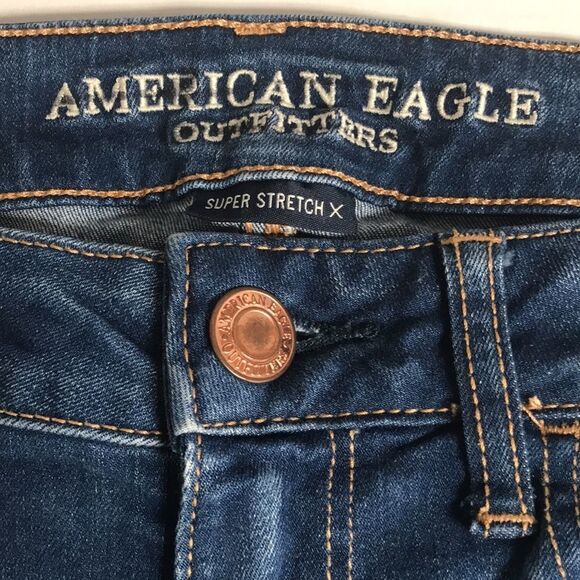 AMERICAN EAGLE Super Stretch X Jean Jegging Womens 4 SHORT Denim Leggings PETITE - Picture 6 of 12